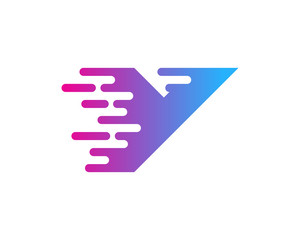 Initial Letter Y Speed Logo Design Element