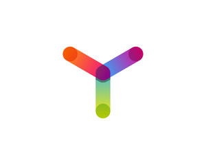 Initial Letter Y Overlay Color Logo Design Element