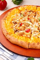 potato pizza on plate