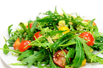 salad with arugula and tomatoes