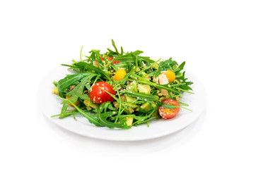 salad with arugula and tomatoes