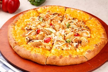 potato pizza on plate
