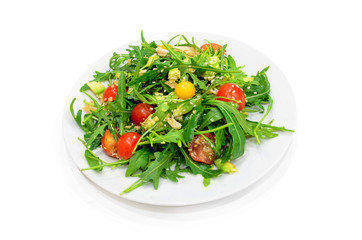 salad with arugula and tomatoes