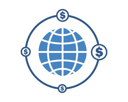 financial globe icon
