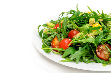 salad with arugula and tomatoes