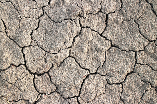 A grungy dry cracking parched earth for textural background