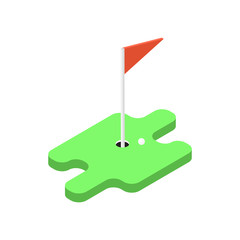 Game of golf. Vector illustration .