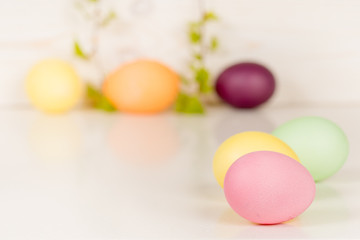 easter background, colorful eggs