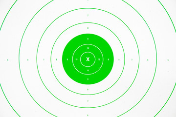 clean green paper bullseye target