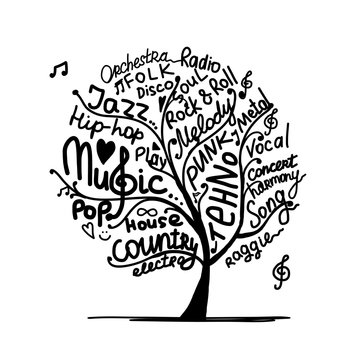 Music tree, sketch for your design