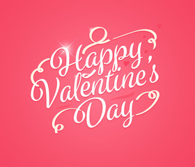 Happy Valentine's Day Vintage Hand Drawing Background With Heart