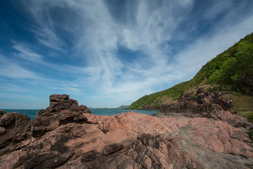 Pink stone beach , Chantaburi in Thailand