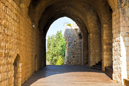 Remnants of Crusader castle in Israel