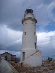 white lighthouse in historical site of kato pafos