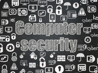 Security concept: Computer Security on School board background
