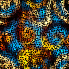 Fototapeta na wymiar Seamless mosaic pattern