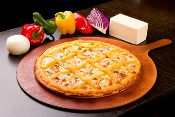 sweet potato pizza on plate