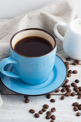 americano coffee on a wooden background