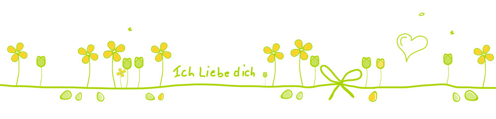 Fr&ouml;hliche Wiese Ostern Oster Band Banner Gr&uuml;n Hintergrund 