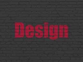 Obraz premium Advertising concept: Design on wall background