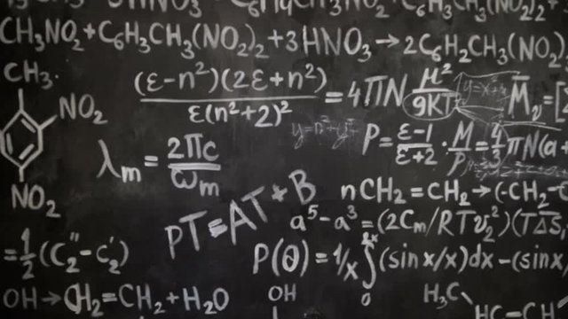 Chemical and mathematical equations wall room background paning