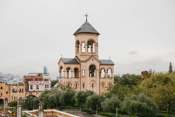 Fototapeta na wymiar The beautiful church in Georgia