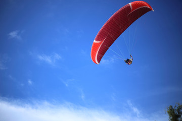 parachute in to the sky