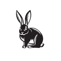 Fototapeta na wymiar Rabbit illustration on white background.