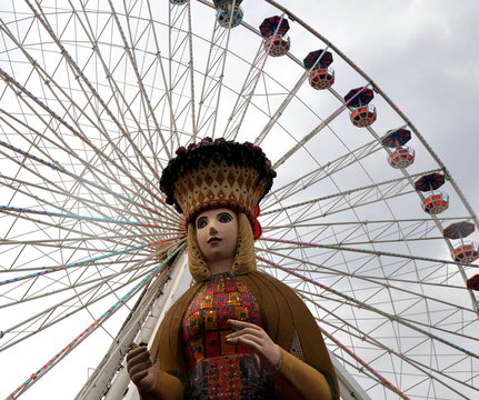 Blumenrad auf dem Wiener Prater