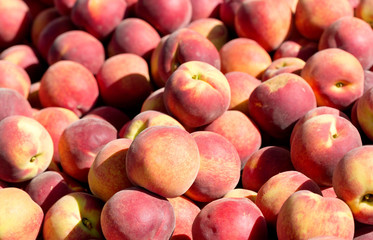 fresh peaches as background
