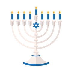 Torah or Pentateuch vector illustration. Holiday of Hanukkah ele