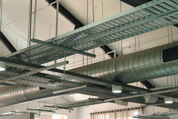 Industrial interior in warehouse