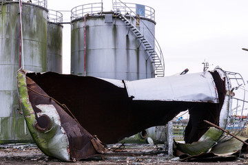 demolision of industrial buildings