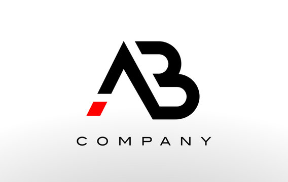 A B Logo. A B Letter Design Vector