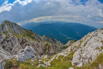 Fototapeta na wymiar Piatra Craiului Mountains in Romania 