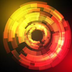 Techno Geometric Vector Circle Modern Science Abstract Background