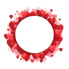 Hearts Background with White Circle