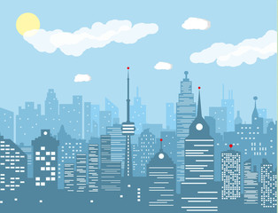 Fototapeta premium City skyline at day