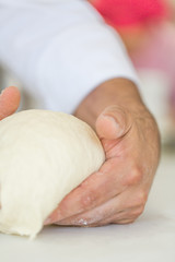 Massaging Dough close-up