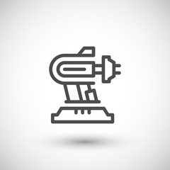 Robotic machine part line icon