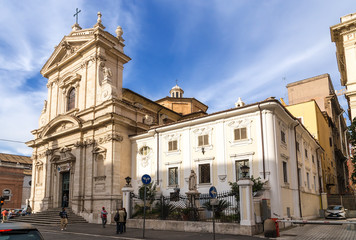 Rome, Italy. Church of Santa Maria della Vittoria, 1605 - 1622 years - obrazy, fototapety, plakaty