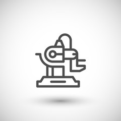 Robotic machine part line icon