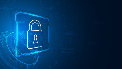 data security network technology concept background
