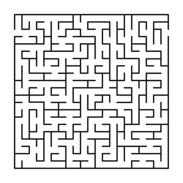 Vector labyrinth 64. Maze / Labyrinth with entry and exit.