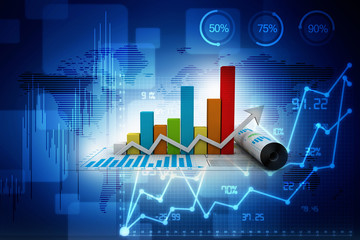 Stock market online business concept. business Graph 