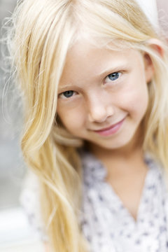 Portrait of young blond girl