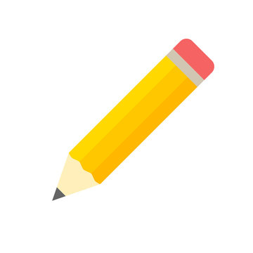 Pencil icon flat design vector isolated