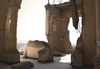 View from devastated room