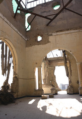 Inside ruined palace