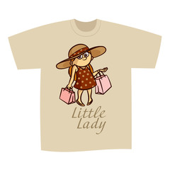 T-shirt Print Design Little Lady